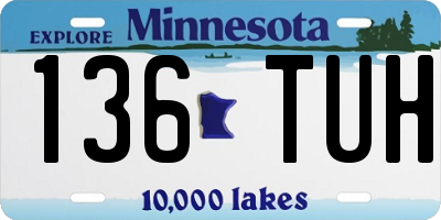 MN license plate 136TUH