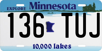 MN license plate 136TUJ