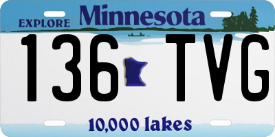 MN license plate 136TVG