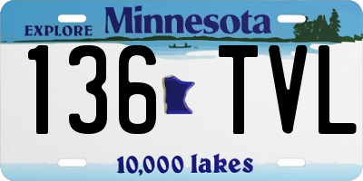 MN license plate 136TVL