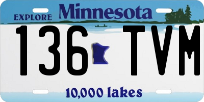 MN license plate 136TVM