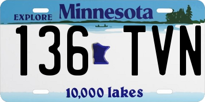 MN license plate 136TVN