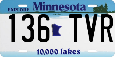 MN license plate 136TVR