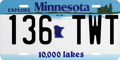 MN license plate 136TWT