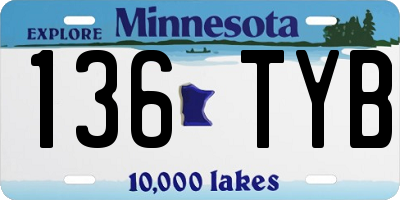 MN license plate 136TYB