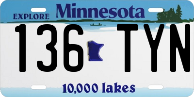 MN license plate 136TYN