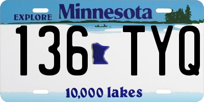 MN license plate 136TYQ