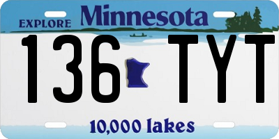 MN license plate 136TYT