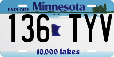 MN license plate 136TYV