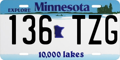 MN license plate 136TZG