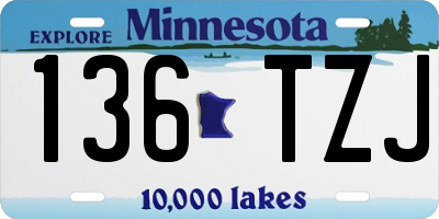 MN license plate 136TZJ