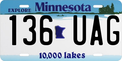 MN license plate 136UAG