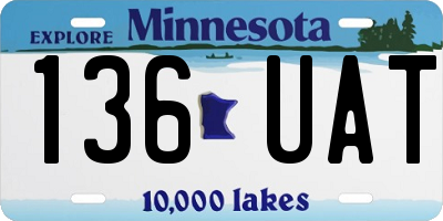 MN license plate 136UAT