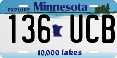 MN license plate 136UCB