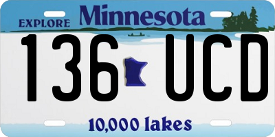 MN license plate 136UCD