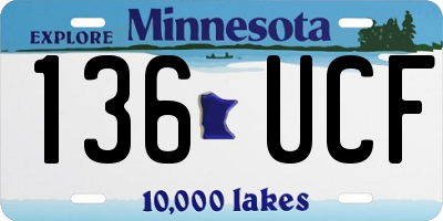 MN license plate 136UCF