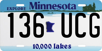 MN license plate 136UCG