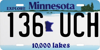 MN license plate 136UCH