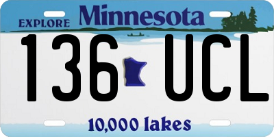 MN license plate 136UCL