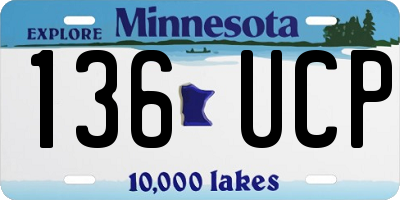 MN license plate 136UCP