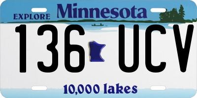 MN license plate 136UCV