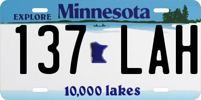 MN license plate 137LAH