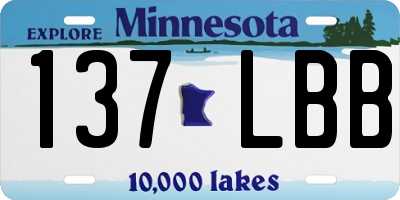 MN license plate 137LBB