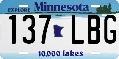 MN license plate 137LBG