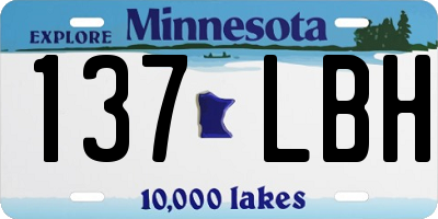 MN license plate 137LBH