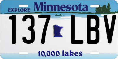 MN license plate 137LBV