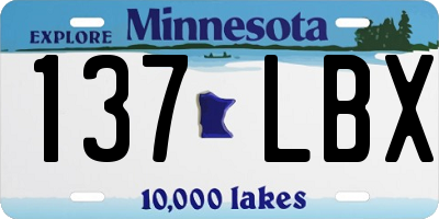 MN license plate 137LBX