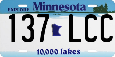 MN license plate 137LCC