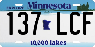 MN license plate 137LCF