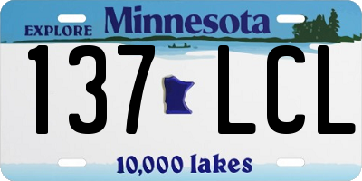 MN license plate 137LCL