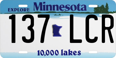 MN license plate 137LCR