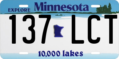 MN license plate 137LCT