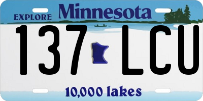 MN license plate 137LCU