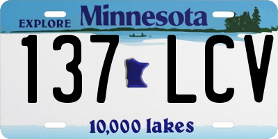 MN license plate 137LCV