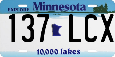 MN license plate 137LCX