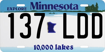 MN license plate 137LDD