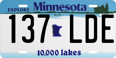 MN license plate 137LDE