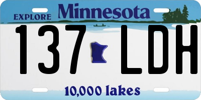 MN license plate 137LDH