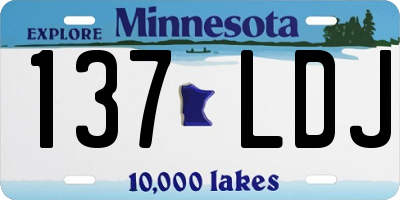 MN license plate 137LDJ