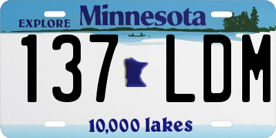 MN license plate 137LDM