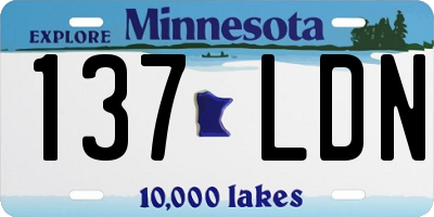 MN license plate 137LDN