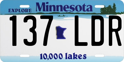 MN license plate 137LDR
