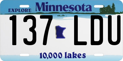 MN license plate 137LDU