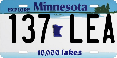 MN license plate 137LEA