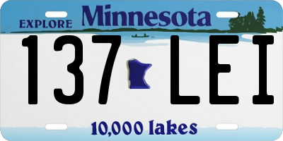 MN license plate 137LEI
