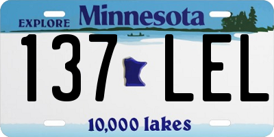 MN license plate 137LEL